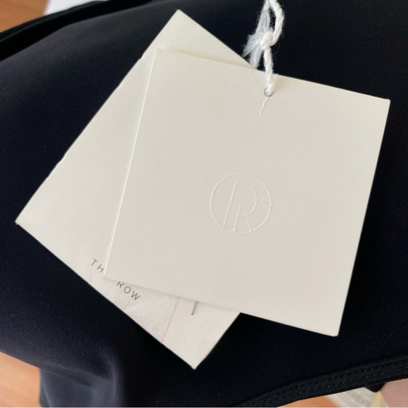 THE ROW BLACK V-NECK SLEEVELESS JEANE MIDI DRESS - Picture 12 of 12